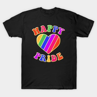 Happy Gay Pride Month March Parade Rainbow Love is Love LGBT T-Shirt